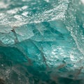 A close-up of a blue mineral specimen, possibly blue calcite. The stone features a Royalty Free Stock Photo