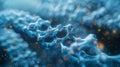 Close Up of a Blue Molecular Structure With a Sparkling Background Royalty Free Stock Photo