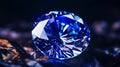 A close-up of the Blue Moon Diamond, showcasing its mesmerizing shades of blue