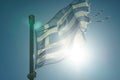 Greek flag waving o wind Royalty Free Stock Photo