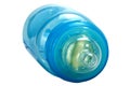 Close up of Blue Plastic Baby Bottle with Clear Teat Royalty Free Stock Photo