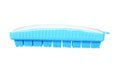 Blue plastic brush for cleaning clothes,Washing brush isolated on white background Royalty Free Stock Photo