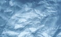 Close-up of blue polyethylene or cellophane texture Royalty Free Stock Photo