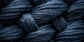 close up of a blue rope background. shallow depth of field.