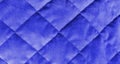 Close-up of blue silk quilted fabric for background
