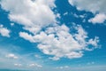Close up of blue sky with white clouds