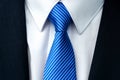 Close-up of a blue striped tie Royalty Free Stock Photo