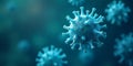 Closeup of a blue virus a microscopic pathogen Royalty Free Stock Photo