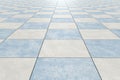 Close-up of blue and white ceramic glazed tile Royalty Free Stock Photo