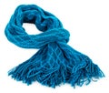 Blue woolen scarf