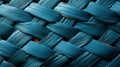 A close up of a blue woven basket