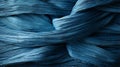 A close up of a blue woven material Royalty Free Stock Photo