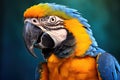 Close up of Blue and yellow Macaw. Generate Ai Royalty Free Stock Photo