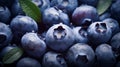 A close up of blueberries