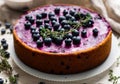 Close up of blueberry cake