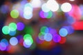Blurred colorful bokeh night city street lights reflection for background Royalty Free Stock Photo