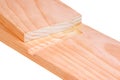 Close-up of boards for a blind dado joint isolated Royalty Free Stock Photo