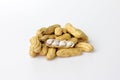 Close up Boiled beans peanuts with texture isolated Royalty Free Stock Photo