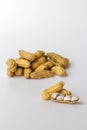 Close up Boiled beans peanuts with texture isolated Royalty Free Stock Photo