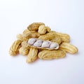 Close up Boiled beans peanuts with texture isolated Royalty Free Stock Photo