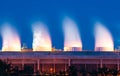 Close-up Boiler stream in refinary plant