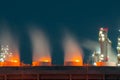 Close-up Boiler stream in refinary plant