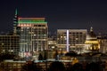 Close up of the Boise Idaho skyline with the state capital build Royalty Free Stock Photo