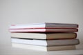 close-up books in a stack. set of textbooks for education. Royalty Free Stock Photo