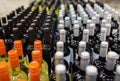 Close up of bottles at liquor store Royalty Free Stock Photo