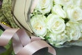 Close up bouquet of fresh roses,selective focus Royalty Free Stock Photo
