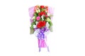 Bouquet of multicolor artificial flowers