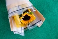 Close up of bouquet of sunflowers