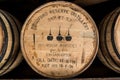 Close Up of Bourbon Barrel at Woodford Reserve Royalty Free Stock Photo