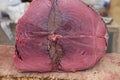 Close up bowels of cutted tuna fish