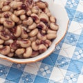 Close Up of Bowl of Canned Black Eyed Peas