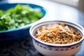 close-up of a bowl of cooked lentils