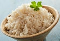 Close up on a bowl of cooked long grain rice Royalty Free Stock Photo