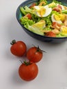 close up of a bowl of egg salad for a diet menu Royalty Free Stock Photo