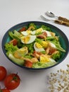close up of a bowl of egg salad for a diet menu Royalty Free Stock Photo