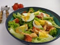 close up of a bowl of egg salad for a diet menu Royalty Free Stock Photo