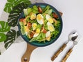 close up of a bowl of egg salad for a diet menu Royalty Free Stock Photo