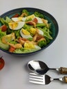 close up of a bowl of egg salad for a diet menu Royalty Free Stock Photo