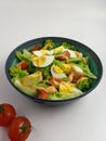 close up of a bowl of egg salad for a diet menu Royalty Free Stock Photo