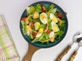 close up of a bowl of egg salad for a diet menu Royalty Free Stock Photo