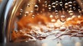 A close up of a bowl filled with water and bubbles, AI