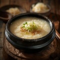 Close Up of a Bowl of Food on a Table