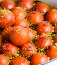 Close up of a bowl of Gulab jamun