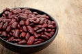 Close up of a bowl of red beans Royalty Free Stock Photo