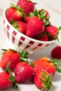 Close up of bowl of strawberries Royalty Free Stock Photo