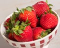 Close up of bowl of strawberries Royalty Free Stock Photo